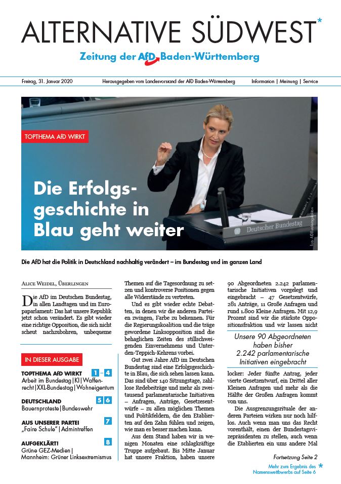 Zeitung des AfD-Landesverbandes