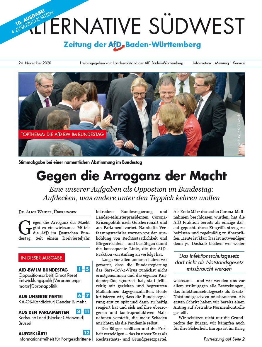 Zeitung des AfD-Landesverbandes